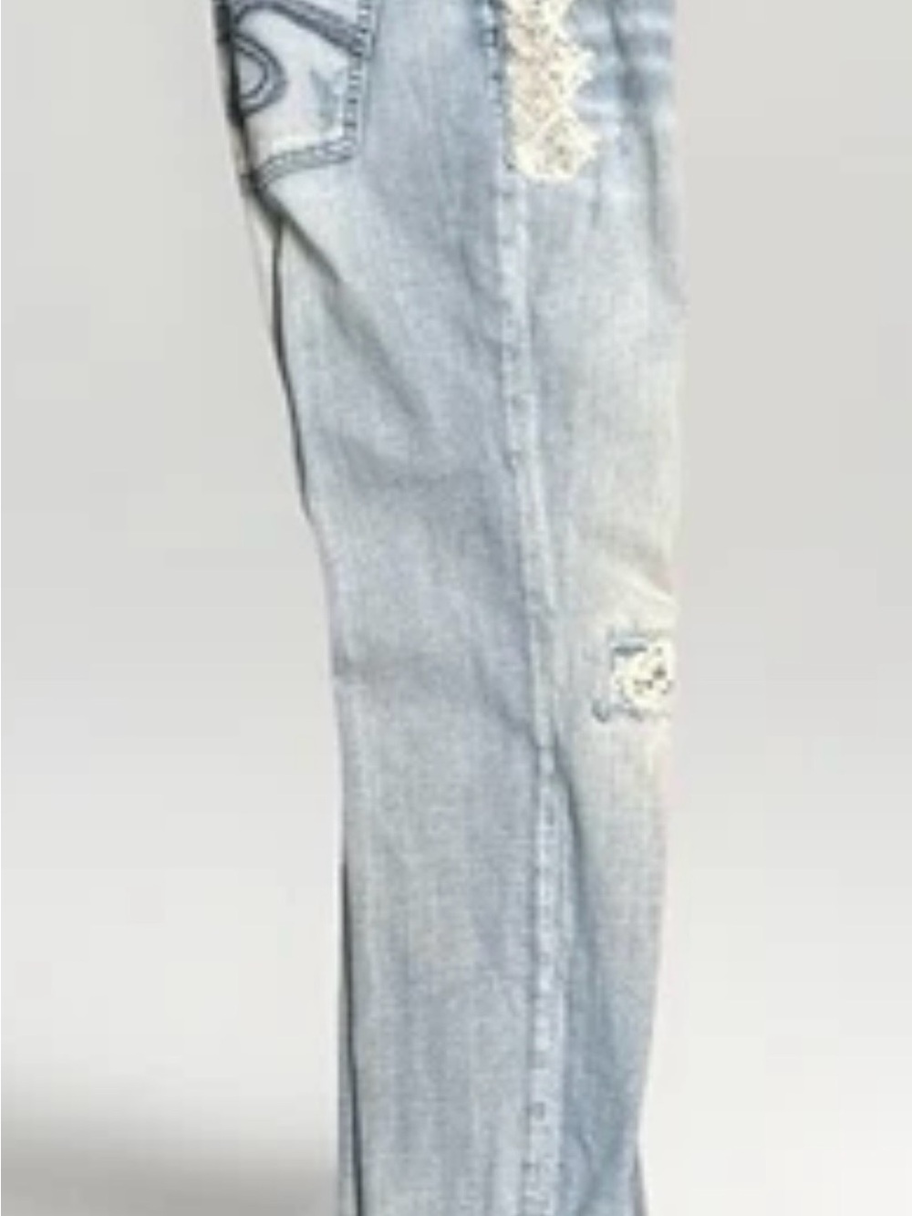 Silver Super stretch Boyfriend low rise distressed jeans - Picture 7 of 10